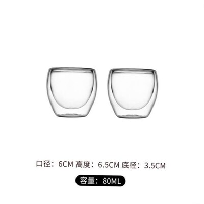 Glass Double Walled Heat Insulated Tea Cup coffee mug 玻璃杯