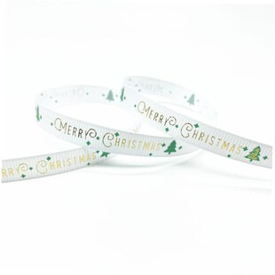5 Yards 10mm Christmas Ribbon Printed Grosgrain Ribbons for1