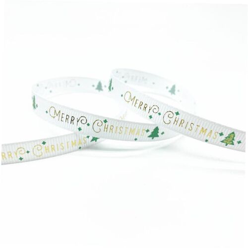 5 Yards 10mm Christmas Ribbon Printed Grosgrain Ribbons for1