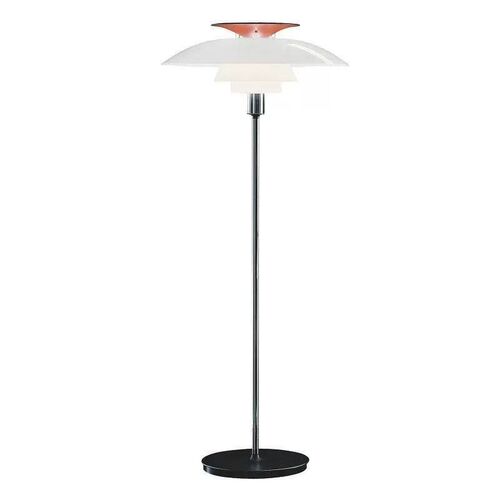 Nordic Floor Lamp Metal and Glass Lampshade Stand Light with