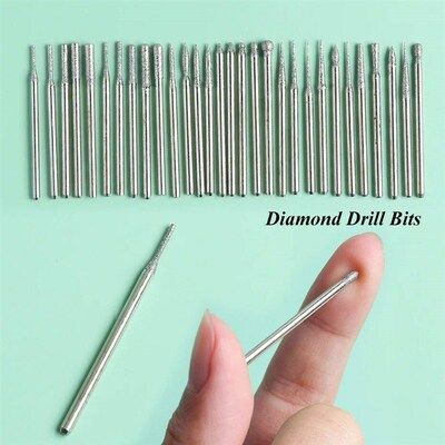 Nail Drill Bits Set Quartz Stone Diamond Wool Milling Cutter
