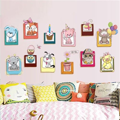 door stickers ins wallpaper self-adhesive cartoon wall