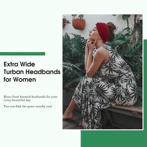 Wide Headbands for Women, Large Turban Headband Boho Hairban