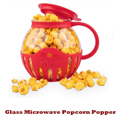 Glass Microwave Popcorn Popper Jar Hot Air Popper Microwave