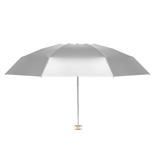 Flat 5-fold Titanium Silver Glue Sun Umbrella Sun Protection