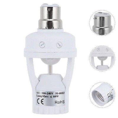 Intelligent E14 Induction Lamp Holder Adapter Sensing Light