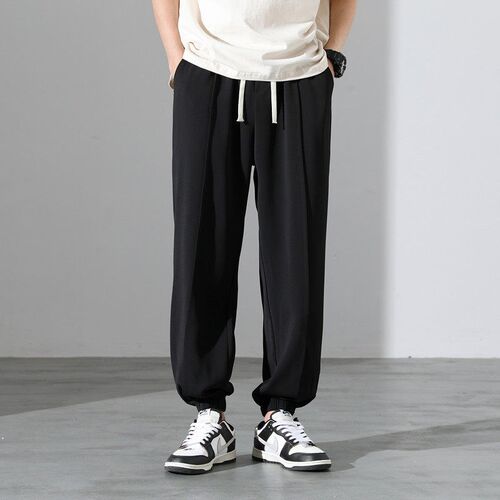 New Spring and Summer Cropped Pants Ice Silk Pants Trousers