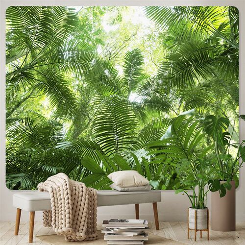 Natural forest landscape tapestry psychedelic scene Mandala