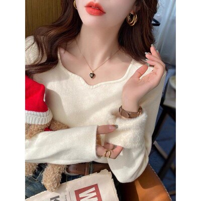 Warm Fleece Base Shirt Winter Thick Sweater Innerwear 2025 F