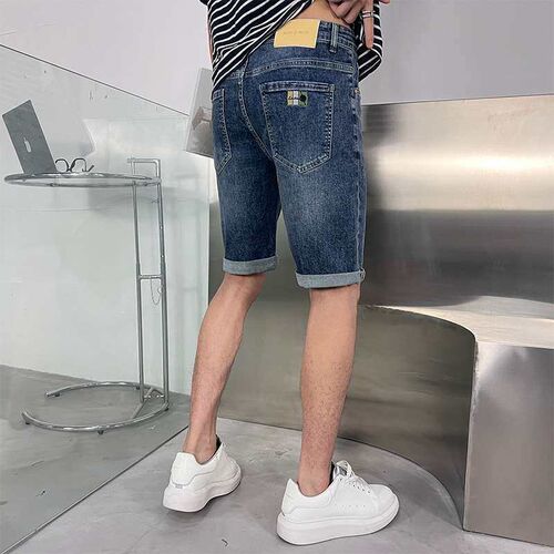 Denim Shorts Mens Summer Thin Fashionable Loose Straight Me