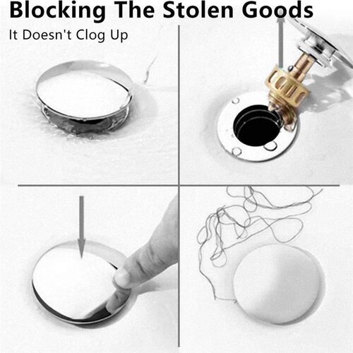 66mm Bathroom Basin Waste Pop-Up Sink Plug Cap Click Clack P