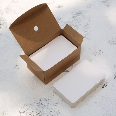 100pcs Blank Kraft paper Business Cards Word Card Message
