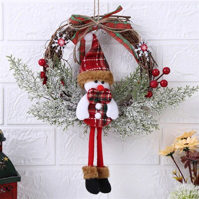 Christmas Wreath Artificial Dead Branches Garlands Hanging F