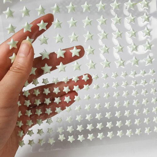 211pcs 3D Bubble Luminous Stars Dots Wall Sticker Decor for
