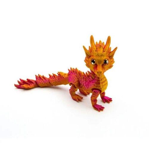 Long Haired 3D Printed Dragon Movable Joint Home Office