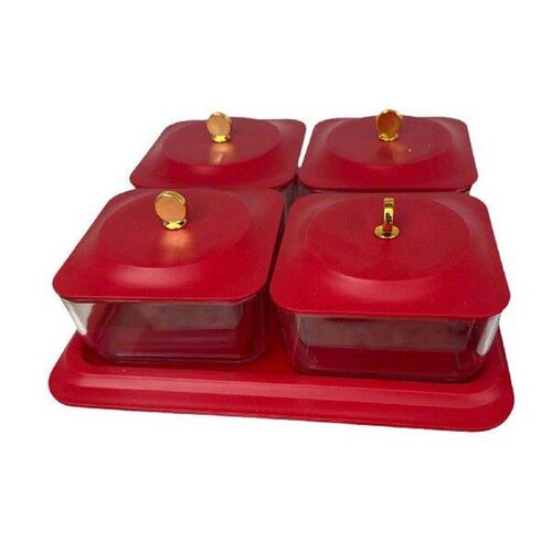 Dried Fruit Tray Divided Serving Tray with Lid for Dining
