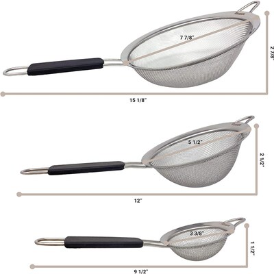 Fine Mesh Strainer Wire Sieve Sifter Baking Tools Colander