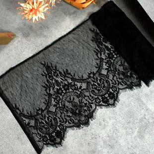 3meters long and 30cm wide unilateral eyelashes lace fabric