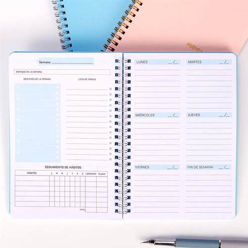 2024 A5 Agenda Planner Notebook Diary Weekly Planner Goal Ha