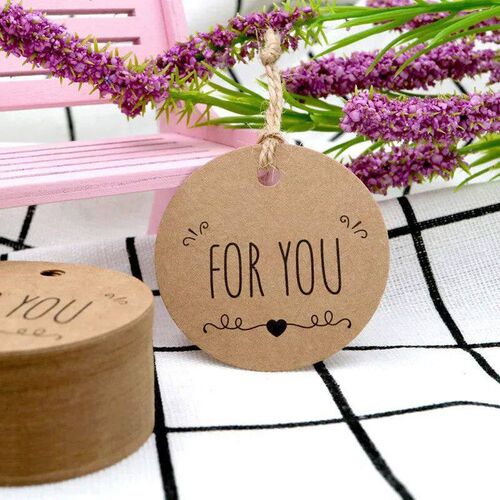 100pcs Handmade Tags Thank You Handmade with Loves Fou You K