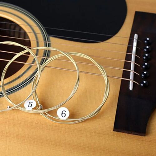 6pcs/set Universal Acoustic Guitar String Brass Hexagonal St