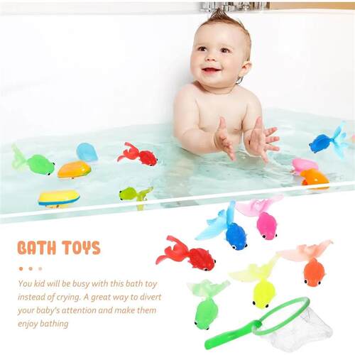7pcs Baby Bath Toys Set with Fishing Net Water Toys Bathtub