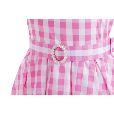 Pink Princess Costume Sleeveless Ball Gown Moive Role Cospla
