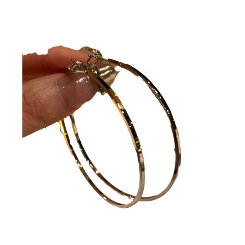 1Pair Stainless Steel Simple Classic Round Circle Hoop Earri