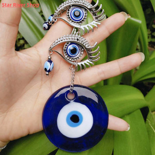 Turkish Wall Home Deco Amulets Pendant Eye Evil Blue Hanging