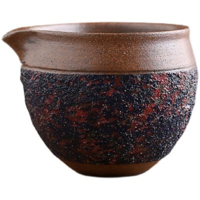 林思怀岩矿公道杯纯手工分茶器茶道功夫茶具粗陶匀茶公杯陶瓷茶海