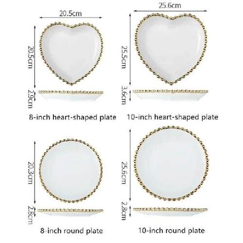 1pcs Ceramic Tableware Nordic Phnom Penh White Round Rice