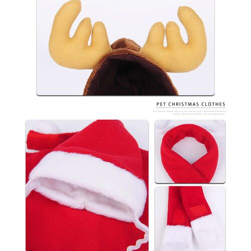 Christmas Decorations Pet Clothes Cat Dog Santa Red Scarf