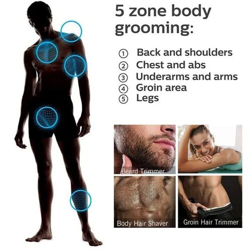 Face & Body Electric Shaver for Men Washable Beard&Body