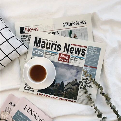 2pcs/set Vintage English Newspaper Photography Props Photo B