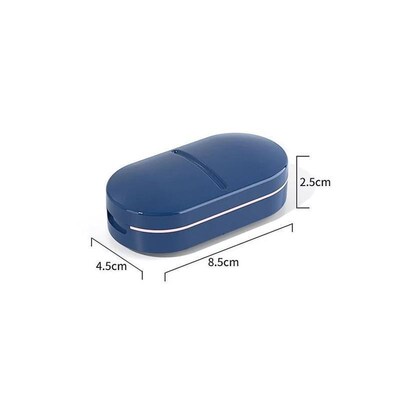 Pill Cutter With Invisible Storage Box Portable 2 In 1 Mini