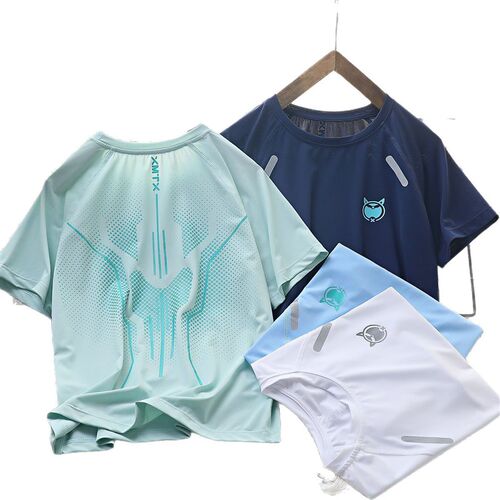 Childrens Quick-drying Short-sleeved Boys Cool-feeling Spo