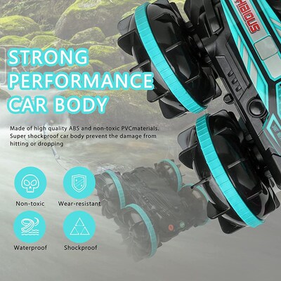 RC Car Amphibious Remote Control Stunt Car Vehicle Double-si