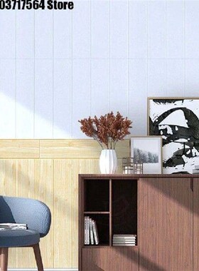 Three-dimensional wood grain wall pasted living room soft