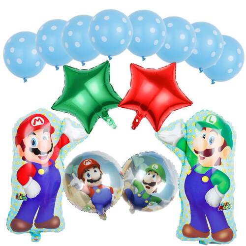 Mario Aluminum Film Balloon Shape Mario Theme Birthday Game1