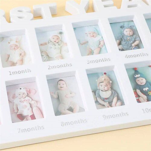 Babys First Year By Months Milestone Photo Frame Newborn Ba