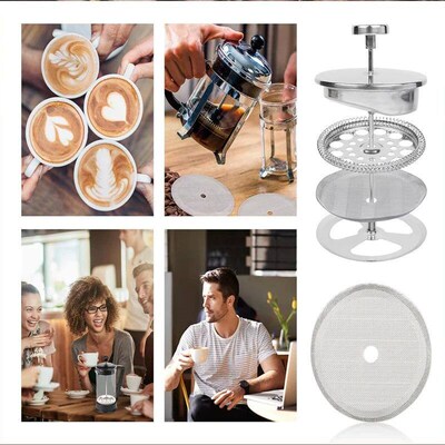 Stainless Steel Replacement Cafetiere Filter Mesh Screen Reu