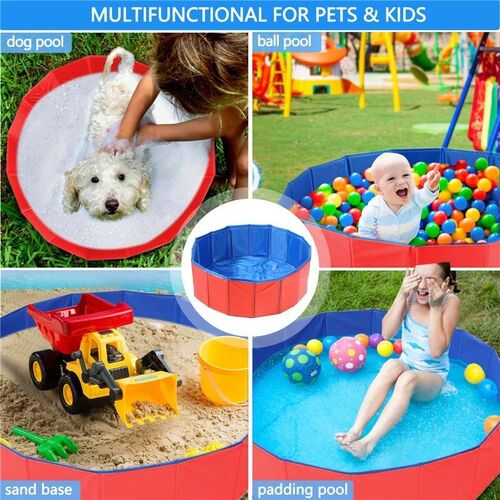 30-80cm PVC Foldable Dog Pool Pet Bathtub Wash Pool Outdoor