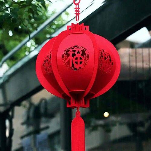 2025 Non-woven 3D New Year Felt Lantern Festival Decor with