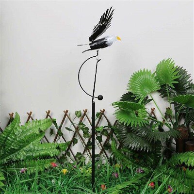 Garden Eagle Birds Sculptures Iron Wind Spinners Eagle