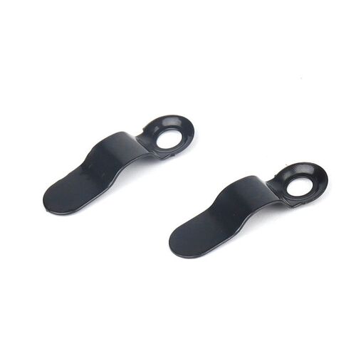 Black bow shaped shrapnel backplate, silver pressure plate,