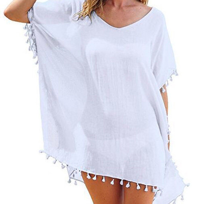Chiffon Tassels Beach Dress Women Swim Suit Bathing Suit Cov