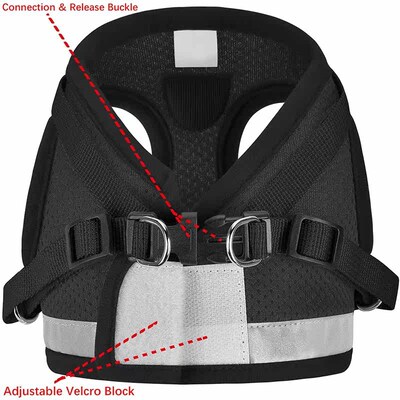Cat Harnesses and Puppy Harness with Leashes Set Escape Proo