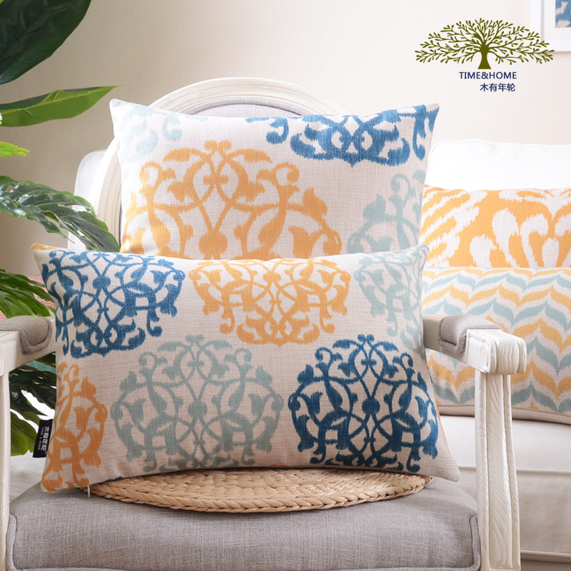 木有年轮魔力几何厚实棉麻抱枕靠垫时尚家居沙发汽车腰靠枕含芯,居家布艺,靠垫/抱枕,淘宝优惠券,粉丝福利购,淘宝优惠卷