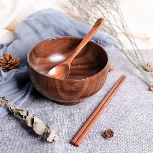 Salad Bowl Fruit Decoration Practical Wooden Household