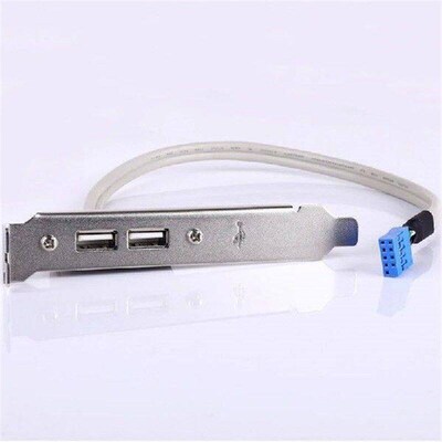 2 Ports USB2.0 Hub 9Pin Header to Female Adapter Desktop
